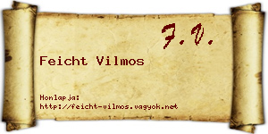 Feicht Vilmos névjegykártya